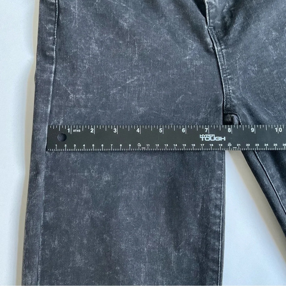 Liverpool The Straight Jeans 6/28 Black Acid Wash Raw Hem Grunge Streetwear - Picture 11 of 14